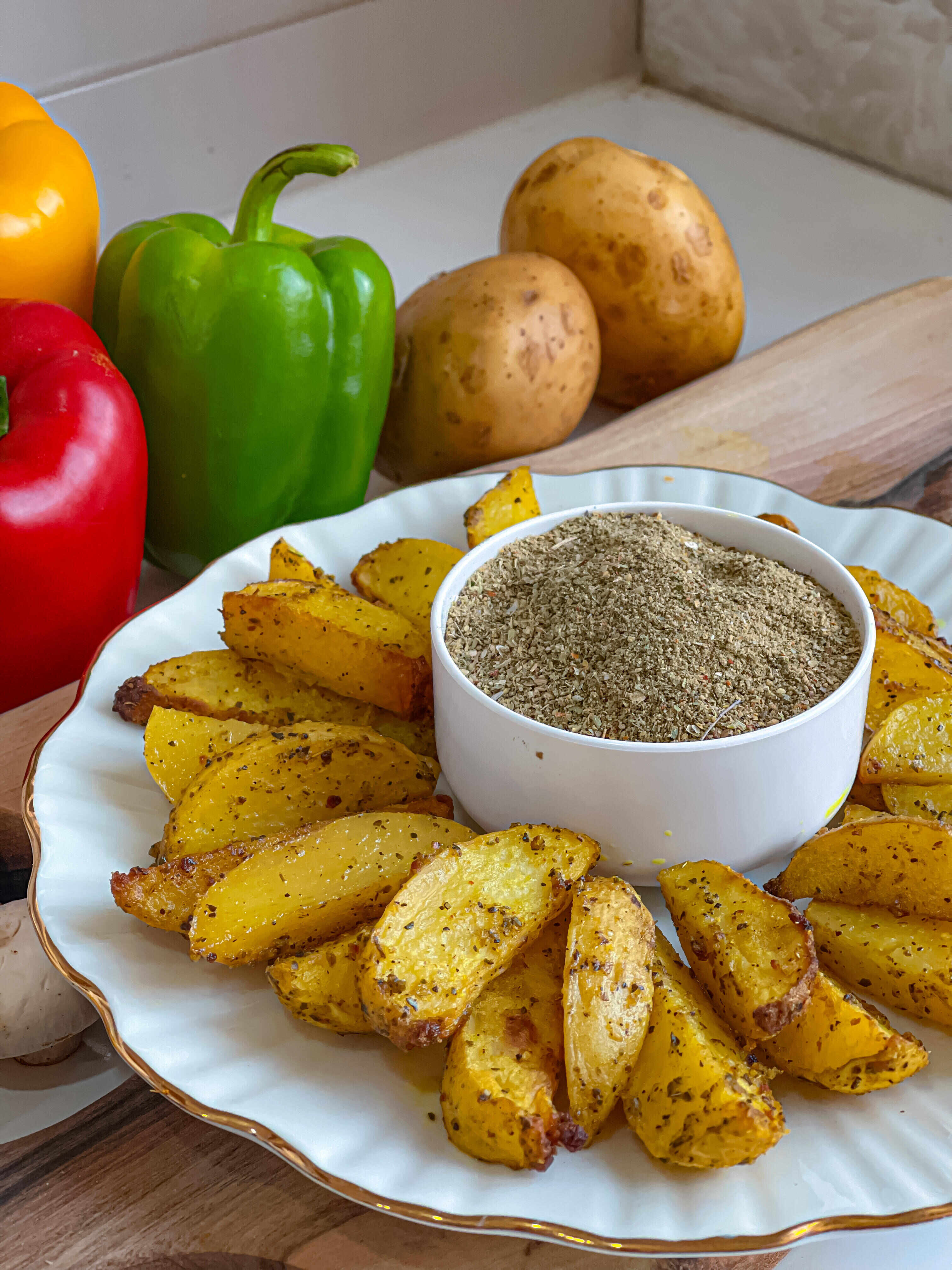 ادویه سیب زمینی سبزیجات
